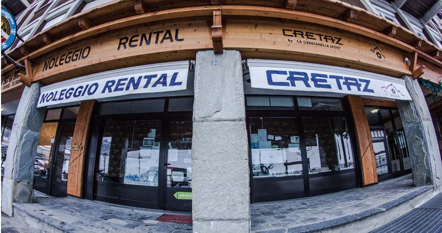 Cretaz ski rental by Genzianella Sport exterior 